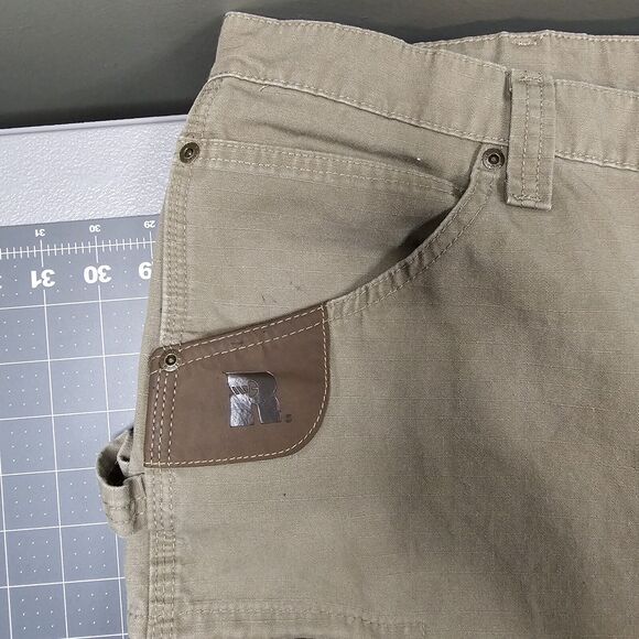 Wrangler Riggs Pants 44x34 Double Knee Cargo Ripstop Canvas Workwear Y2K Biker - Picture 4 of 16